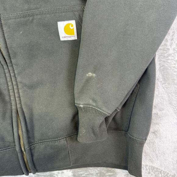 Green Carhartt Rain Defender full zip sherpa lined heavy weight jacket - Picture 3 of 9